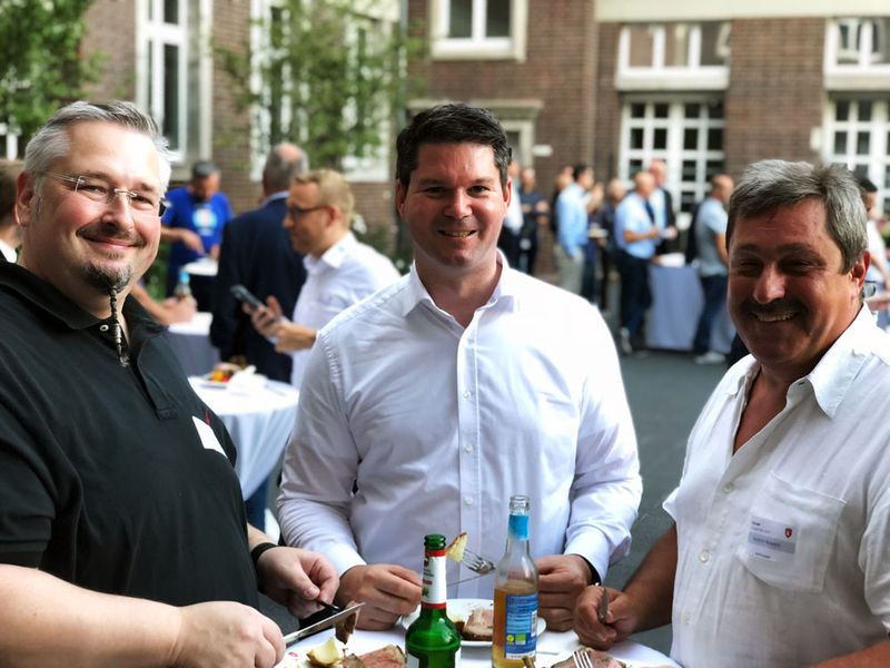 (v. l.) Christian Mzyk (WAITS), Mirko Radojicic (G Data) und Hendrik Rowehl (WAITS) (G Data)
