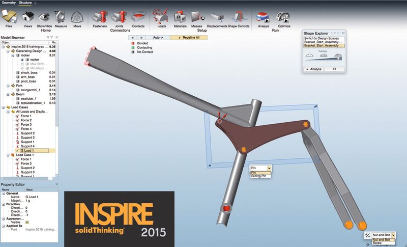 Die neueste Generation von Inspire kombiniert schnellere Geometriefunktionen mit einer aktualisierten Benutzeroberfläche. (Bild: Solid Thinking)