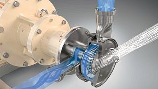 Pulver und Flüssigkeit kommen in der Conti-TDS erst in der Dispergierzone miteinander in Kontakt. (Bild: Ystral)