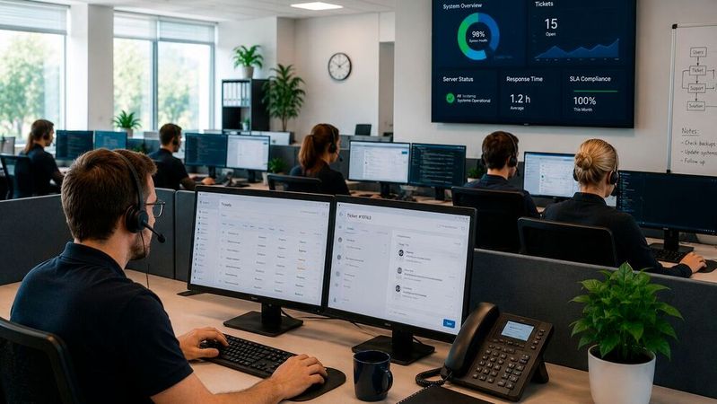 Das neuen Proxmox-Supportangebot von Thomas Krenn verspricht schnelle Reaktionszeiten, zertifizierte Experten und vertraglich zugesicherte SLAs für geschäftskritische Virtualisierungsumgebungen.(Bild:  KI-generiert)