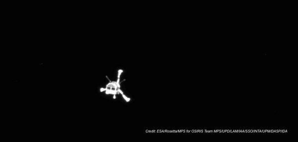 Rosettas Osiris-Kamera hat dieses Bild kurz nach der Abtrennung des Philae-Landers aufgenommen. (Bild: ESA)