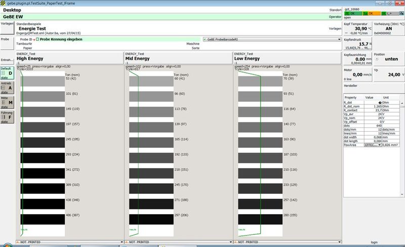 Bild 4: Der Test verschiedener Energieeinträge im PRINTER LAB. (Bild: GeBE)