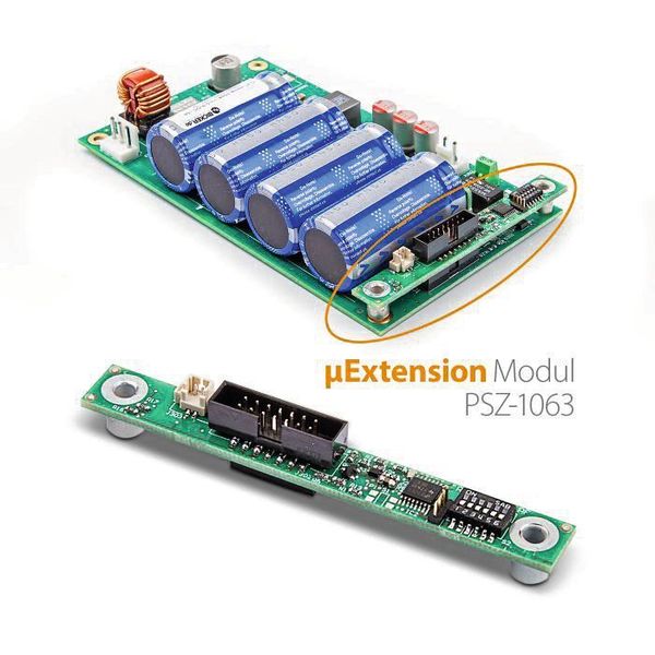Die DC-USV kann am Host auch ohne Software betrieben werden. Die Zeitwerte für Power-Fail (PF)- und Shutdown-Timer sind mittels DIP-Switch-Block direkt auf dem Modul einstellbar. (Bicker Elektronik )