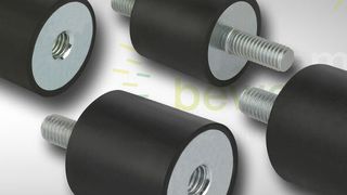 Gummi-Metall-Puffer federn Bewegungen ab, fangen Stöße auf und sorgen für den lärmmindernden Betrieb von Waschmaschinen und anderer Haushaltsgeräten. (Bild: Norelem)