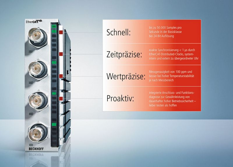 EtherCAT-Messtechnikmodule: schnell, präzise und robust. (Beckhoff)
