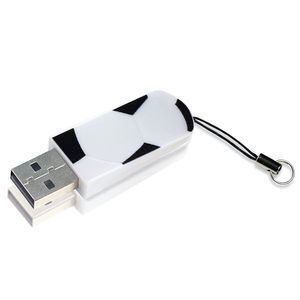 Verbatim bietet den Mini USB Drive 16 GB Sports Edition „Fußball“ an. Damit sind auch die Daten bereit für die WM. (Verbatim)