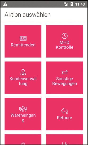 Die Warenwirtschaft „drs//STORE“ als Mobile App.(Bild:  DRS)