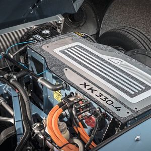 Der vom Jaguar I-Pace entliehene Antrieb versprach eine Beschleunigung in 5,5 Sekunden von 0 auf 100 km/h.(Bild:  charliemagee.com)