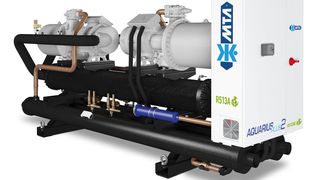 MTA Deutschland zeigt auf der diesjährigen Chillventa in Nürnberg die bewährte Aquarius Plus- Serie mit dem Kältemittel R513A. (Bild: MTA Deutschland)