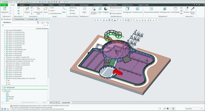 PTC Creo wurde um das Jahr 2009 bei AWT eingeführt, heute arbeiten die Konstrukteure auf 13 Lizenzen, die alle mit der AAX-Erweiterung für große Baugruppen ausgestattet sind. (AWT)