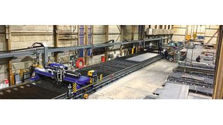 Bis zu 58 m lang und 4 m breit: Mit dieser Schneidanlagenkonfiguration der Messer Cutting Systems GmbH hat die SVT Nederland BV ausreichend Kapazität auch für besonders große Projekte. Zwei Mult-iTherm-Schneidanlagen sorgen für hervorragende Plasmaschnitte und individuelle Markierungsarbeiten zur optimalen Rückverfolgbarkeit der einzelnen Produkte. (Bild: Messer Cutting Systems)