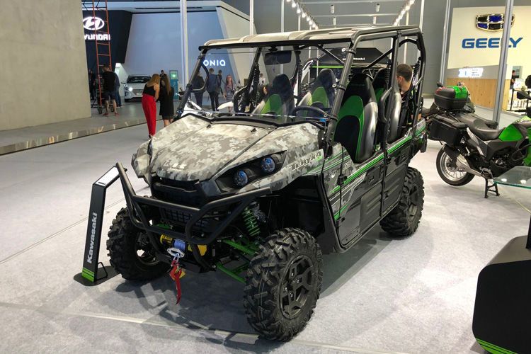 Mit dem Kawasaki Buggy Teryx4 kann man über Stock und Stein toben.  (Bild: Wolfgang Gomoll)