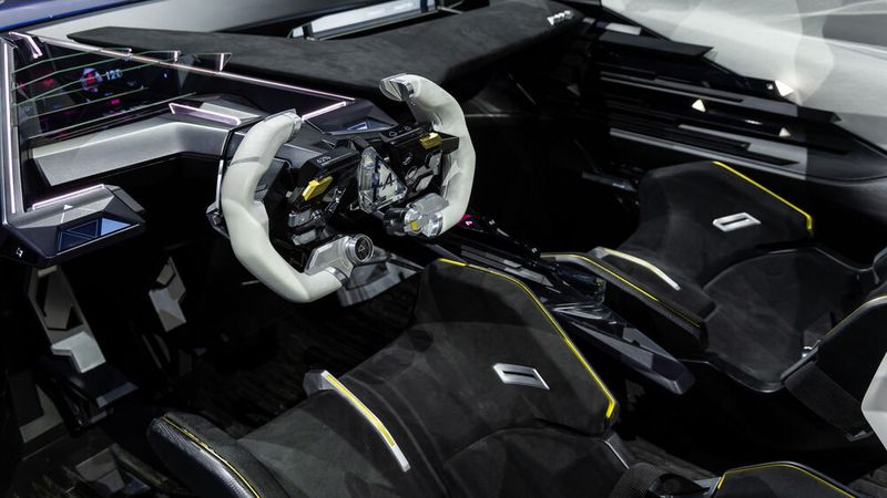 Form und Funktion des Lenkrads ähneln zumindest optisch denen eines Formel-Rennwagen. (Bild: Alpine/Adrien Cortesi)