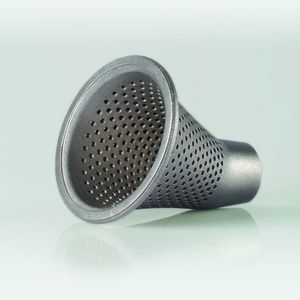 Bild 1: Edelstahl Rostfrei ist für den 3D-Metalldruck, der die Designflexibilität des 3D-Drucks mit den werkstofftypischen Eigenschaften von Metallen verbindet, ein bevorzugtes Material, wie bei diesem Sieb für die Verpackungsindustrie.(Bild:  EOS)