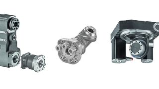 Beispiele aus der Praxis (v.l.n.r.): ein Stirnradgetriebe für Produktionsanlage für Flachglas; ein hochgradig gelenkiges Handgelenk für die Robotik; ein Fahr-Lenkantrieb für Fahrerlose Transportsysteme (FTS). (Bild: SPN Schwaben Präzision)