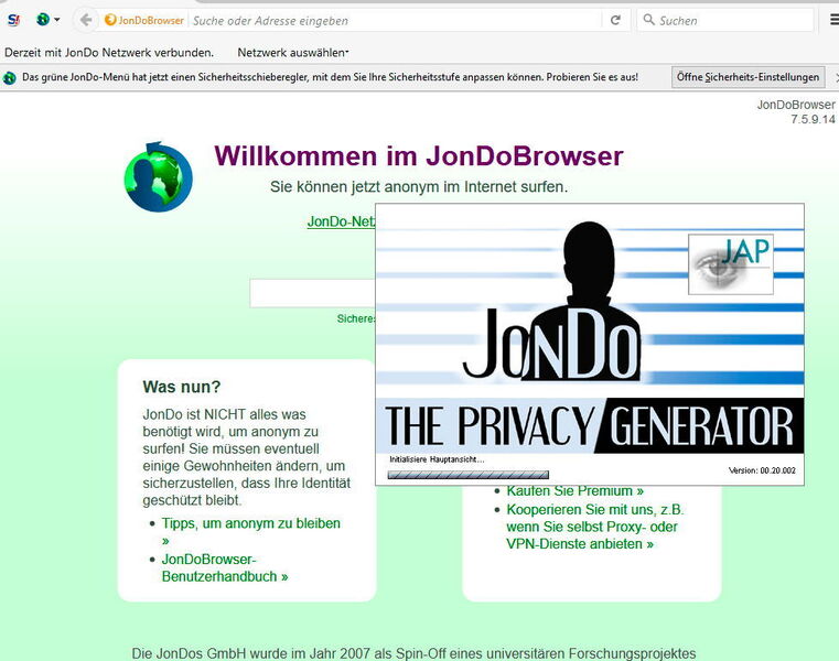 Mit JonDoBrowser kann eine sichere und mobile Surf-Umgebung erstellt werden.  (Thomas Joos)