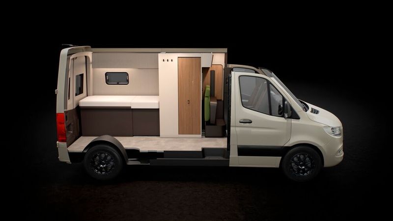 Der Bürstner ist der einzige Sechs-Meter-Camper-Van mit Stern, der über Längs-Einzelbetten im Heck verfügt. (Bild: BÃ¼rstner)