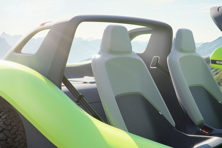 Ein großer Bügel im Heck dient als Überrollschutz. (Bild: VW)