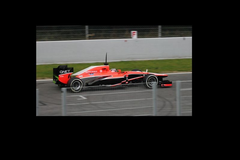 Sage sponsert Marussia F1 Mannschaft - hier freies Training der F1 Mannschaften in Barcelona. (Bild: Fouhy)