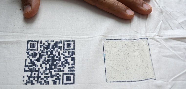 Unique cryptotag printed on the garment (University of Borås)