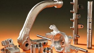 Bild 1: Auswahl an Bauteilen, die durch elektrochemische Metallbearbeitung gefertigt wurden. (Archiv: Vogel Business Media)
