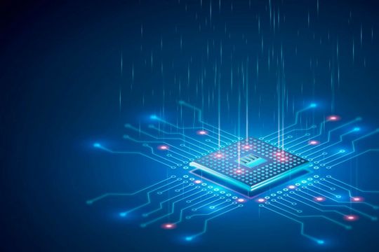 (Für die interne Steuerung der Datenflüsse wird der RISC-V-Prozessorkern EMSA5 mit direkten Schnittstellen zur analogen Beschleunigerbaugruppe implementiert. (Bild: Fraunhofer IPMS))