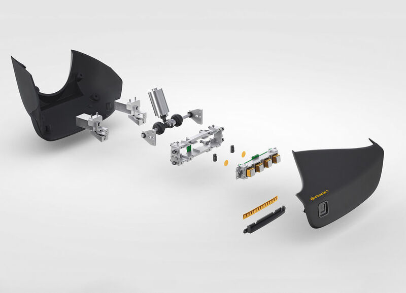 Unter der Oberfläche tragen Sensoren, Elektronik und Elektromechanik dazu bei, dass die Bedienelemente bei Bedarf Gestalt annehmen. (Continental)