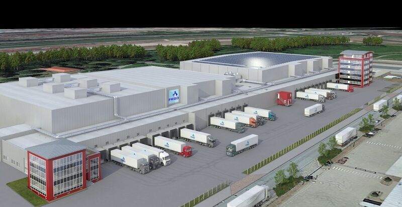 Die Fertigstellung der neuen Frigo-Kühlhalle ist für August 2014 geplant. (Bild: Hafen Hamburg)
