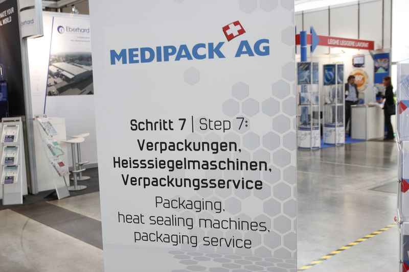 Die Medipack AG, Systemlieferant für Medizinalverpackungen, stellte den siebten und letzten Schritt der Produktionsstraße vor ... (Devicemed/J. Engelke)