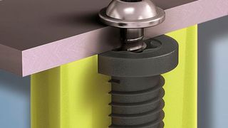 Ejot nimmt die K 2016 mit neuen Verbindungselementen für die Montage wahr. Mit Dabei ist auch dieses System namens Deltasert P aus Kunststoff, das bei weichen Thermoplasten eingesetzt für sichere Verschraubungsstellen sorgt. (Ejot)