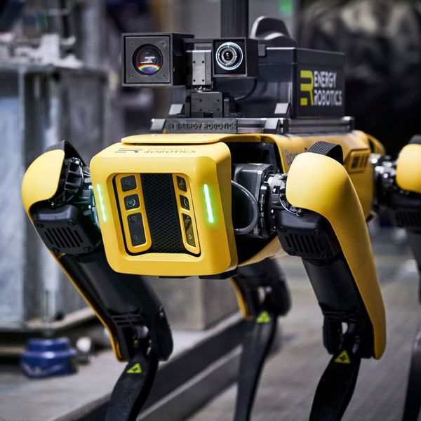 Die Robo-Hardware kommt dabei von den Roboter-Vorreitern Boston Dynamics, das Anwendungsknowhow aber aus Deutschland: Energy Robotics, eine Ausgründung der TU Darmstadt, bringt den Robotern das Wissen bei, dass sie für den Einsatz in Industrieanlagen brauchen. (© Stefan Daub_Energy Robotics GmbH)