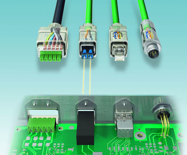 Bild 3: Das Steckverbinder-System Variosub Push-Pull deckt die optische sowie Kupfer-basierte Datenübertragung und zudem die Geräte-Energieversorgung ab (Archiv: Vogel Business Media)