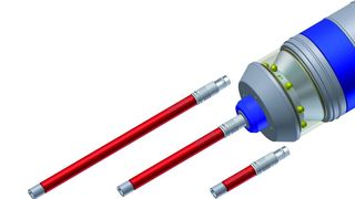 Der Sensor im Temperatur-Messtaster 2544-HDR erfasst in Sekundenschnelle die Temperatur des Werkstückes. Bild: m & h (Archiv: Vogel Business Media)