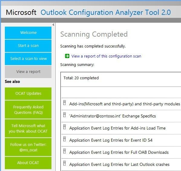Abbildung 2: Mit OCAT analysieren Sie Verbindungsprobleme von Outlook zu Exchange. Die aktuelle Version unterstützt bereits Outlook 2013. (Bild: Joos)