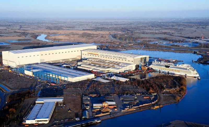 Luftaufnahme der Meyer Werft in Papenburg. (Archiv: Vogel Business Media)