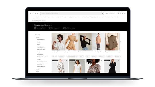 (Der Showroom von Faire richtet sich an den unabhängigen Einzelhandel bei der Suche nach kuratierten Styles unabhängiger Bekleidungs- und Schuhmarken. (Bild: Faire))