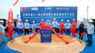 BASF has broken ground on a polyethylene plant at its Verbund site in Zhanjiang, China.  (Source: BASF)