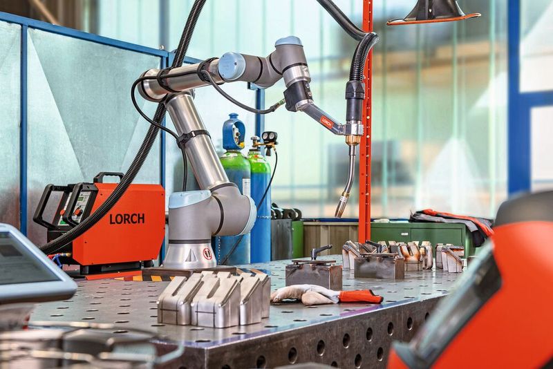 Das exzellent abgestimmte Lorch Packages aus Cobot, Stromquelle und  Software überzeugte: Jorado schweißt ab einer Stückzahl von 5 bereits mit dem Cobot.  (Bild: Lorch)