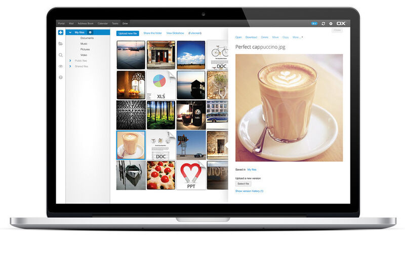 Mit OX Drive kann man Dokumente und Bilder im Browser ansehen, ohne Download (Open-Xchange)
