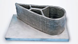 Das ist ein per Metalldrahtaufschweißen hergestelltes Bauteil. Die Abkürzung des sogenannten Wire Arc Additive Manufacturing heißt WAAM. Dafür hat das Unternehmen Ugitech jetzt neue Spezialdrähte zu bieten. (Ugitech)