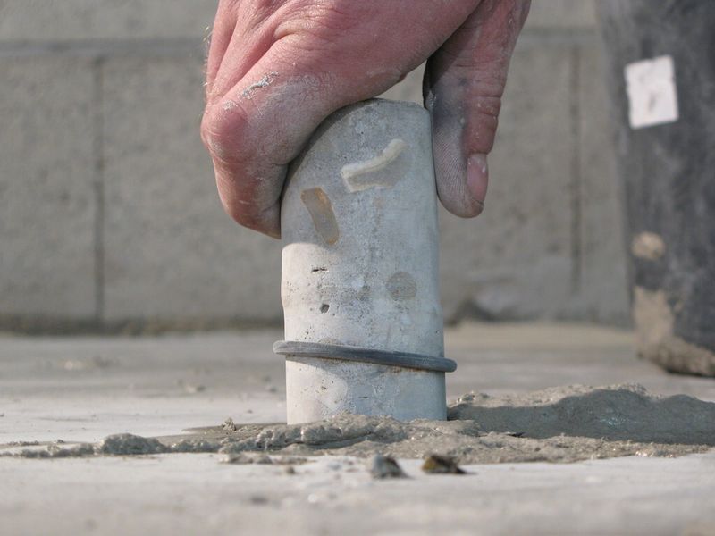 Zum Abschluss der Sanierung wird die Bohrung wieder verschlossen ... (Bild: Faber Betonbodensanierung)