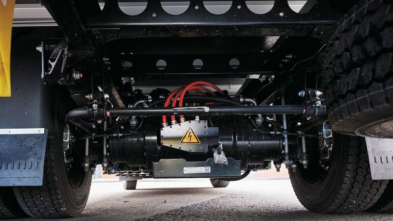 Die E-Achse ist laut BAX der neue Diesel: Der E-Antrieb stellt 100 kW/136 PS sowie 6.580 Newtonmeter Drehmoment bereit. (Bild: BPW Bergische Achsen/BAX)
