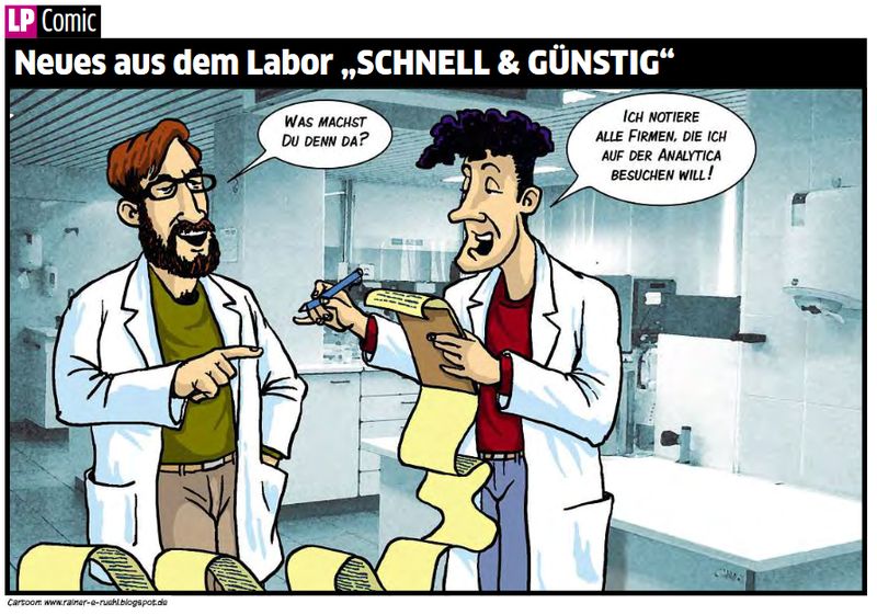 Übersicht unserer Bildergalerien (Comic: www.rainer-e-ruehl.blogspot.com) (Bild: LABORPRAXIS/Rühl)