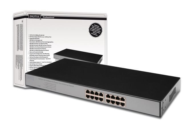 Der 16-Port-PoE-Switch Digitus DN-95312 (Archiv: Vogel Business Media)