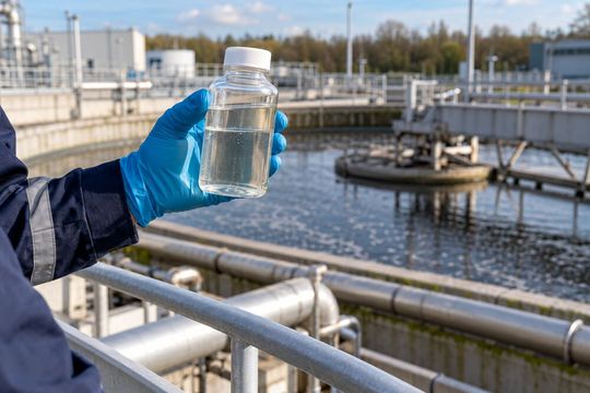 Die Entfernung von Medikamentenrückständen erfordert zusätzliche Reinigungstechnik in Kläranlagen. Umweltminister Carsten Schneider fordert, die Hersteller an den Kosten zu beteiligen.(Bild:  Dall-E / KI-generiert)