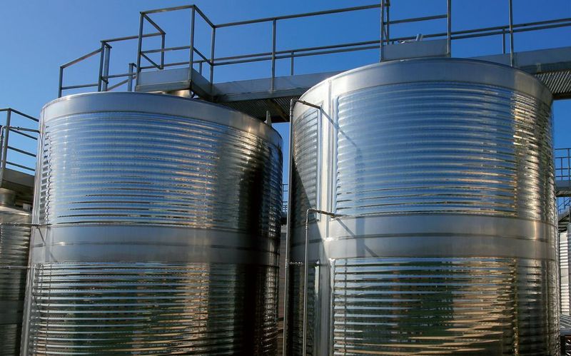 Aluminium barrels where grape juice is fermeted into wine in a modern wine factory.  (Picture: PROCESS India)