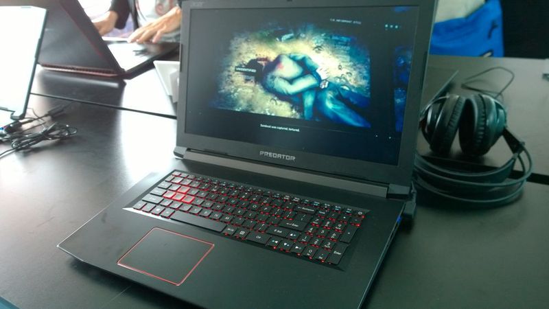 Weniger spektakulär, aber dafür viel günstiger: Das Predator Helios 300 wird man ab 1.099 Euro bekommen. Das Triton 700 kostet den dreifachen Betrag. (Vogel IT-Medien)