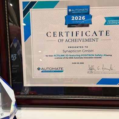Synapticon wurde auf der Automate 2026 in Chicago für die Kombination von Aktuator und integrierten Safety-Funktionen ausgezeichnet. (Bild: Synapticon)