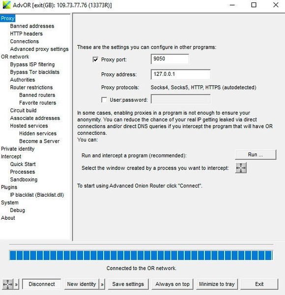 Im Browser geben Sie zur Anbindung einen Proxy-Server an. Als Port verwenden Sie den Standard-Port 9500. Diese Einstellungen sowie die eventuelle Authentifizierung am Proxy legen Sie in der grafischen Oberfläche im Bereich „Proxy“ fest. (Thomas Joos)