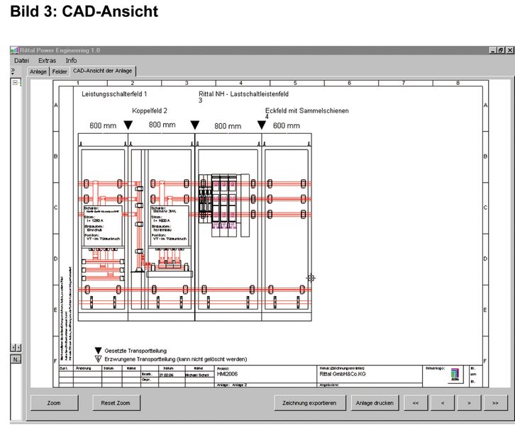 3 CAD-Ansicht Eine CAD-Ansicht der Anlage kann ausgedruckt oder exportiert werden. (Archiv: Vogel Business Media)
